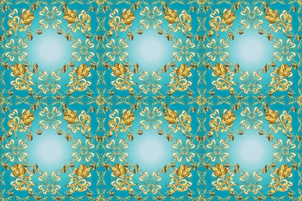 Traditional Orient Ornament Classic Raster Golden Seamless Pattern Classic Vintage — Stock Photo, Image