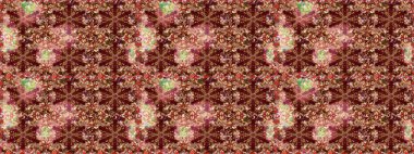 Arkaplan dokusu, duvar kağıdı, kahverengi ve kırmızı renkli çiçek teması. Soyut etnik raster çizim kalıbı. Kabile sanatı boho baskısı, klasik çiçek arkaplanı.