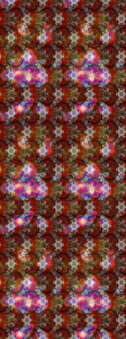 Kahverengi ve kırmızı renkli şirin çiçek desenleri. Renkli Bahar Teması eskiz kalıbı. Raster Modaya uygun kumaş deseni. Düz Çiçek Elementleri Tasarımı.