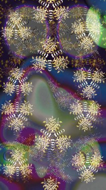 Gri ve kahverengi renklerde bahar çiçekleri. Çiçekli, pürüzsüz bir desen. Raster illüstrasyonu. Raster çiçekleri klasik tarzda resmedilir..