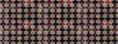 Tomurcukları çiçek olan sevimli bir çiçek deseni. Eski usul. Raster. Raster illüstrasyonu. Kumaş, tekstil, duvar kağıdı baskısı için. Taslak arkaplan.