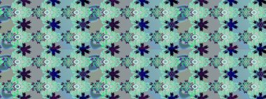 Tomurcukları papatya çiçekleri olan sevimli bir çiçek deseni. Eski usul. Kusursuz bir geçmişi var. Raster illüstrasyonu. Miles Fleur, süslü püslü bir süs. Kumaş, tekstil ve duvar kağıdı baskısı için..