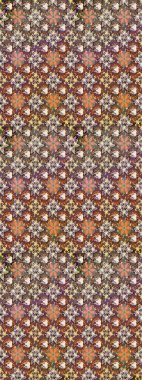 Çiçekler, dallar, bitkiler ve çiçekler. Raster illüstrasyonu. Güzel kumaş deseni. El çizimi.