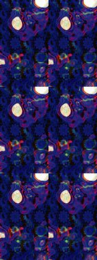 Floral blue and black sketch pattern. Raster flower print. Raster Tender fabric pattern. Vintage outline illustration.