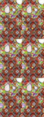 Moda baskıları için zarif bir şablon. Modern çiçek arkaplanı. Halk tarzı. Parlak renkli çiçekleri ve gri ve kahverengi renkte yaprakları olan muhteşem bir çiçek deseni..