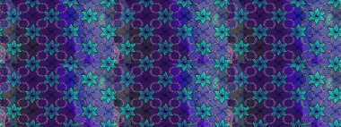 Raster dikişsiz çiçek deseni. Vadinin çiçekleri menekşe ve mavi renklerde.