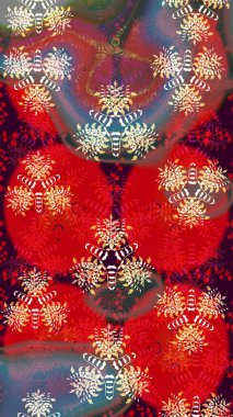 Tony 'nin kumaş kalıbını çiz. Modaya uygun kumaş deseni. Raster illüstrasyonu. Küçük çiçekte sevimli çiçek deseni var..