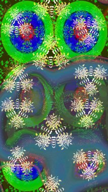 Eski model. Dekorasyon ve tasarım için güzel bir desen. Raster illüstrasyonu. Suluboya çizim kalıbı. Moda baskısı. Çiçeğin suluboya çizimlerinin zarif deseni.