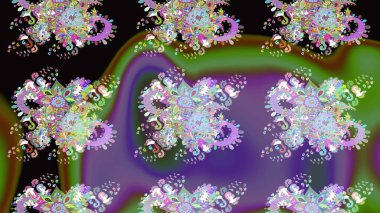 Raster stili kumaş deseni. Çiçekler suluboya çizim deseni.