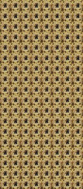 Tekrarlayan elementlerle soyut arkaplan oluşturun. Kahverengi, bej ve nötr renklerde altın rengi ve altın elementler. Raster illüstrasyonu. Kusursuz, klasik altın desen..