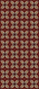 Kırmızı ve kahverengi renklerde altın elementlerle kusursuz desen. Kusursuz altın desen. Raster doğulu süsü.