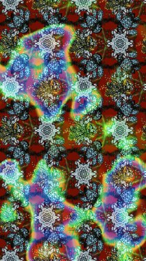 Chichi 'nin kumaş kalıbını çiz. Çiçek deseni. Renkli Bahar Teması eskiz kalıbı. Raster illüstrasyonu. Düz Çiçek Elementleri Tasarımı.