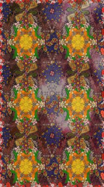 Yumuşak, yaz çiçekli arka plan. Kahverengi ve yeşil renkli çiçekler. Raster çiçek desenli ve çiçekli..