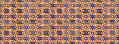 Çiçek ve yapraklı çiçek deseni. Raster illüstrasyonu. Küçük çiçekli şirin desen.