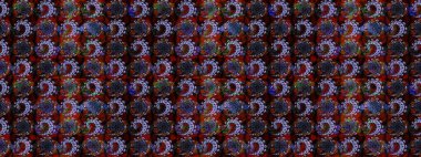 Siyah ve kahverengi renkte çiçekler. Güzel çiçek deseni. Renkli Bahar Teması eskiz kalıbı. Düz Çiçek Elementleri Tasarımı.