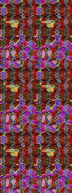 Modaya uygun kumaş deseni. Sevimli çiçek raster deseni. Düz Çiçek Elementleri Tasarımı. Renkli Yaz Teması çizim şablonu.