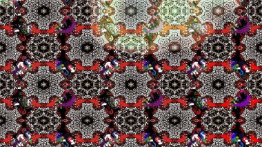 Çiçekli karalama şeklinde Raster çiçek deseni. Yumuşak, bahar çiçekleri siyah ve nötr renklerde. Raster illüstrasyonu.