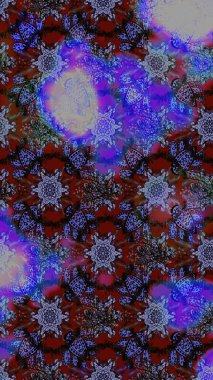 Düz Çiçek Elementleri Tasarım Raster illüstrasyonu. Çiçek desenli eskiz. Mor ve gri renkte çiçekler. Renkli Bahar Teması çizim şablonu.