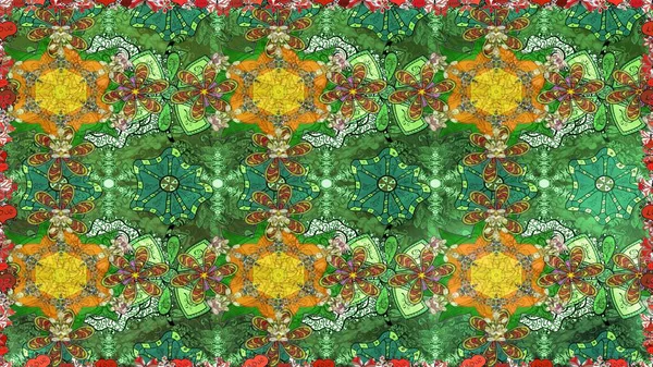 Stilize çiçek ile Seamless modeli. Süslü zentangle sorunsuz doku, soyut çiçeklerle süs. Çiçek desenli kullanılan duvar kağıdı, desen dolgularını, web sayfası arka planı için.