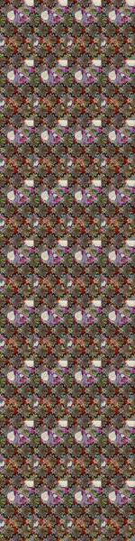 Tarafsız ve gri renklerde çiçekler. Renkli Yaz Temalı eskiz kalıbı. Raster Illustrasyon 'daki Çiçek Deseni' nin son moda çizimi. Düz Çiçek Elementleri Tasarımı.