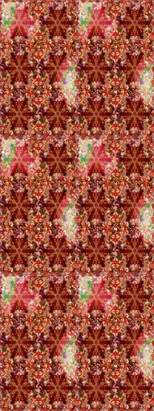 Düz Çiçek Elementleri Tasarım Raster illüstrasyonu. Çiçek desenli eskiz. Kırmızı ve kahverengi renkte çiçekler. Renkli Bahar Teması çizim şablonu.