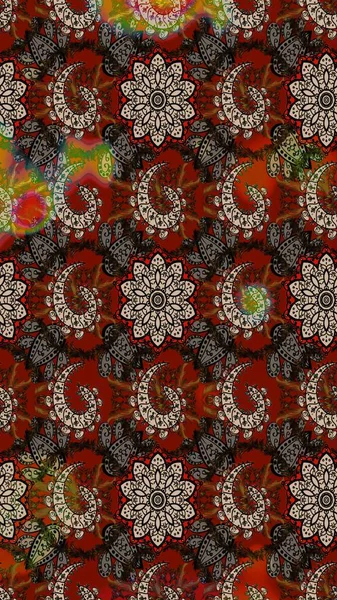 Çiçekli zambakların eskiz geçmişi. Çiçek tasarımı için inanılmaz bir kolaj cenneti tarzı. Parlak çiçekli kolaj çiçekleri kahverengi ve kırmızı.