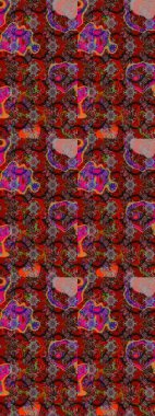 Kahverengi ve kırmızı renkte çiçekler. Küçük çiçekte sevimli çiçek deseni var..