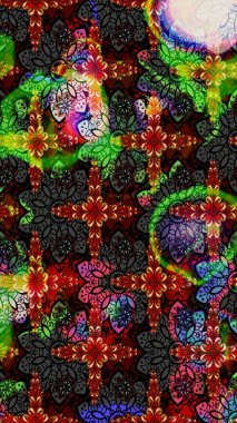 Raster illüstrasyonu. Şatafatlı bahar bahçesi dokusu. Flower eskiz arka planı. Çiçek deseni.