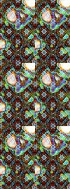 Halk tarzı. Moda baskıları için zarif bir şablon. Parlak renkli çiçekleri ve yeşil ve mavi renkli yaprakları olan harika bir çiçek deseni. Modern çiçek arkaplanı.