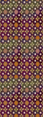 Düz Çiçek Elementleri Tasarımı. Çiçekli çiçek deseni, suluboya. Renkli Bahar Teması eskiz kalıbı. Raster illüstrasyonu. Kahverengi renkte çiçekler.