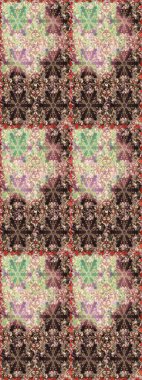 Altın rengi, kusursuz çizim. Kahverengi ve nötr renklerde, altın çiçekli altın desenler. Raster geometrik arka plan. Senin tasarımın için, duvar kağıdı..