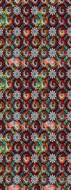 Tekstil, tebrik kartı, boyama kitabı, telefon kılıfı baskısı için kullanılabilir. Kızılderili desenli desenli desenli şal deseni. Etnik Mandala süsü. Raster Henna dövme stili.