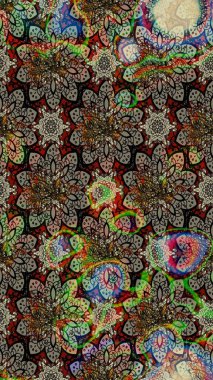 Raster illustration. Trendy print. Beautiful pattern for decoration and design. Vintage. Exquisite pattern of watercolor sketches of the flower. Watercolor sketch pattern.