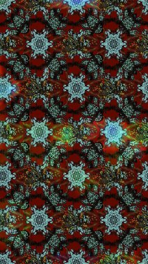 Raster illüstrasyonundaki çiçek desenli çizim. Suluboya tarzında kahverengi ve siyah renkte çiçekler.