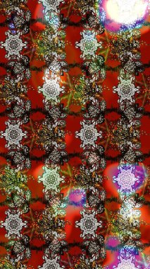 Üst manzara, yumuşak stil. Kahverengi ve gri renkte manzaralı çiçek deseni. Çiçek kompozisyonu, el boyası, hassas şablon. Sevgililer günü ve tebrik kartı konsepti için şık bir davet.