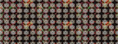 Düz Çiçek Elementleri Tasarımı. Güzel kumaş deseni. Karalama çiçeği. Raster illüstrasyonu. Zentangle soyut çiçekleri. Renkli Bahar Teması çizim şablonu.