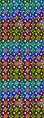 Elle çizilmiş sonbahar çiçeği deseni. Tekstil ve kapak tasarımı için mükemmel. Renkli mor ve mavi çizim deseni. Mor ve mavi renkte çiçekler. Doodle tarzı.