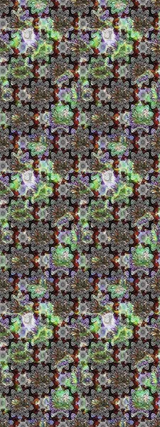 Raster illüstrasyonundaki çiçek desenli çizim. Gri ve nötr renkte çiçekler.