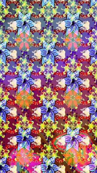 Raster Güzel kumaş deseni. Çiçek arkaplan ile soyut zarafet çizim deseni.