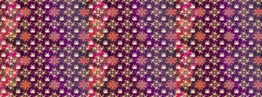 Davetiye ve kartpostal tasarımı için dekoratif çiçek unsurları. Tekstil için figür. Yapraklı kusursuz desen. Şirin, zarif çiçekler Raster illüstrasyonu. Poster veya kapak için arkaplan.