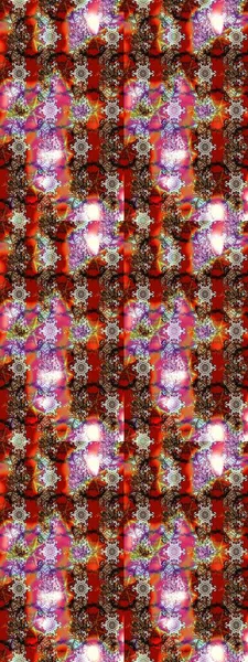 Renkli Yaz Temalı eskiz kalıbı. Sevimli çiçek raster deseni. Kahverengi ve kırmızı renkte çiçekler. Düz Çiçek Elementleri Tasarımı.