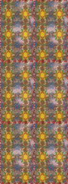 Çiçeklerle kusursuz desen. Suluboya çizimi. Kahverengi ve nötr renklerde çiçekler. El çizimi.