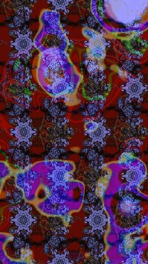 Raster illüstrasyonu. Küçük çiçekli şirin bir desen. Çiçek ve yapraklı çiçek deseni.