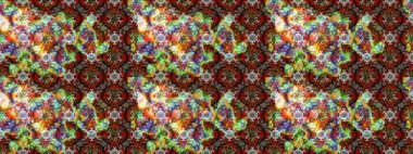 Modern stil dokusu. Çiçek desenli raster, kahverengi ve yeşil çizgi grafik deseni soyut raster arkaplan.