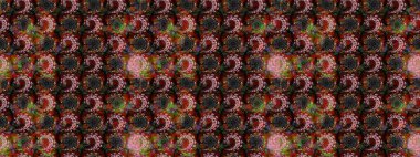 Klasik çiçek desenli. Raster 'ın taze dokusu. Paketleme, tekstil, duvar kâğıdı için çiçek eskizi. Yumuşak pamuk tasarımı. Yumuşak kiremit.