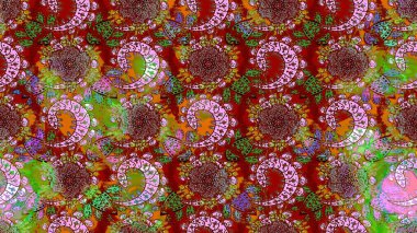 Şatafatlı bahar bahçesi dokusu. Çiçek deseni. Raster illüstrasyonu. Çiçek çizimi arkaplanı.