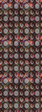 Düz Çiçek Elementleri Tasarımı. Güzel kumaş deseni. Renkli Yaz Temalı eskiz kalıbı. Raster illüstrasyonunda çiçek deseni çizimi.