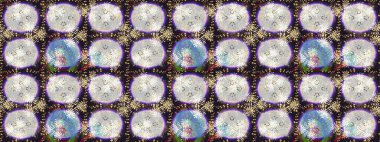 Raster illüstrasyonu. Küçük çiçekli şirin bir desen. Çiçek ve yapraklı çiçek deseni.