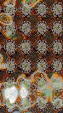 Çiçekler suluboya eskiz deseni. Raster Stili kumaş deseni.