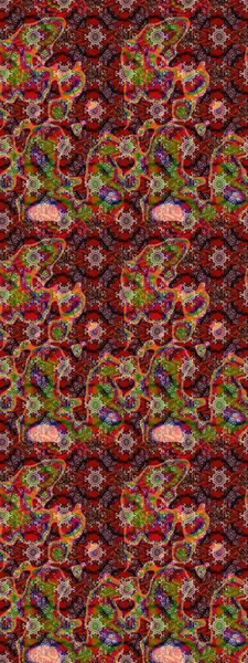 Spring summer time. Raster sketch cute flower pattern. Flowers on brown and red colors. Holidays mood. Gentle romantic print.